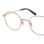 Stylish round metal eyeglasses for vision correction and fashion.