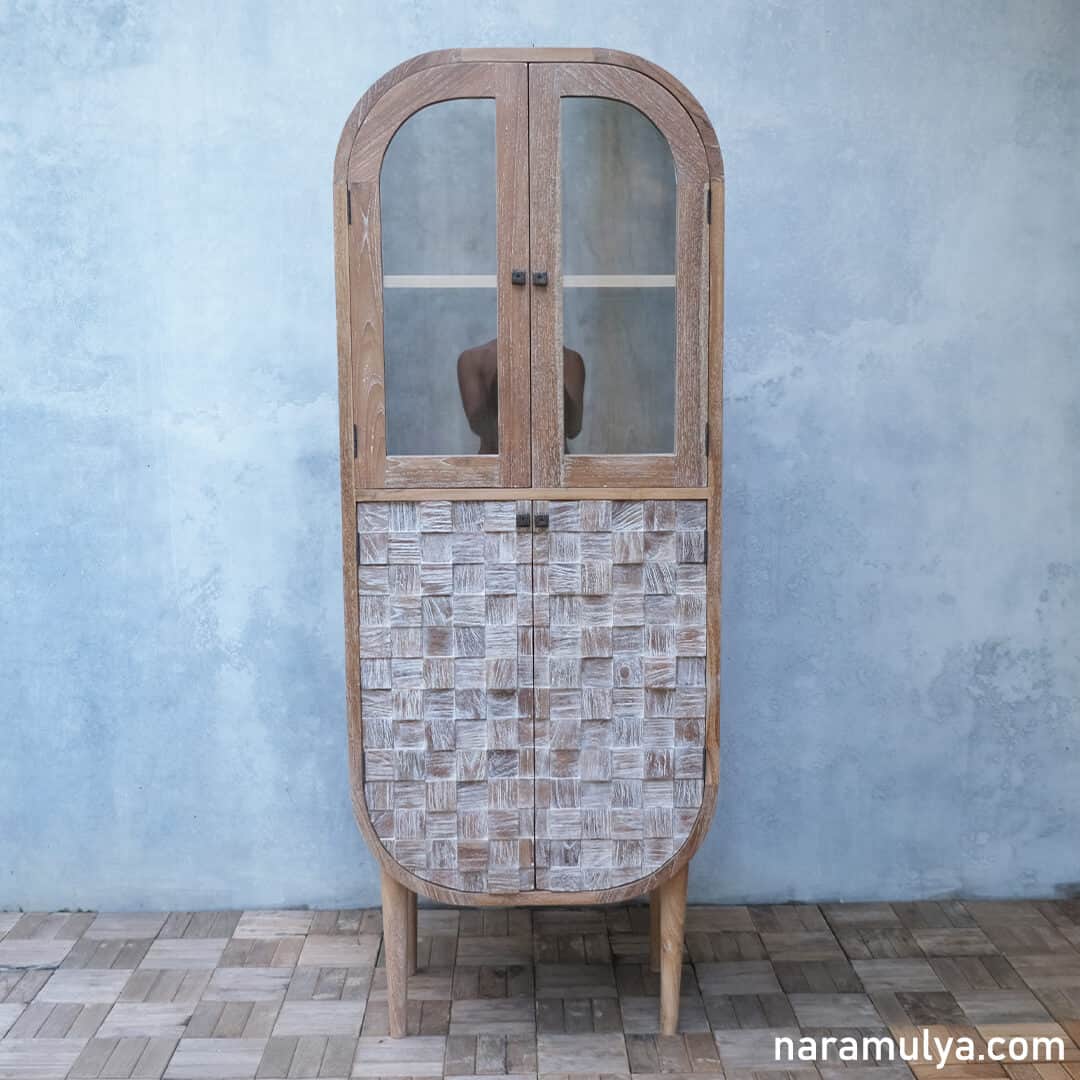 Teak Display Cabinets