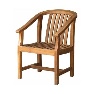 classic teak outdoor seating featuring armchair