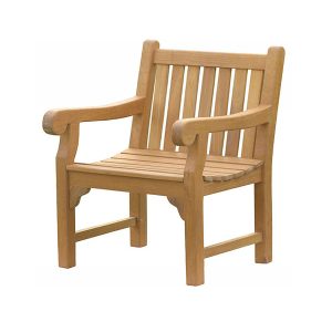 classic teak outdoor seating featuring armchair