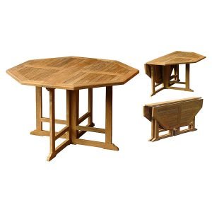 teak outdoor folding table