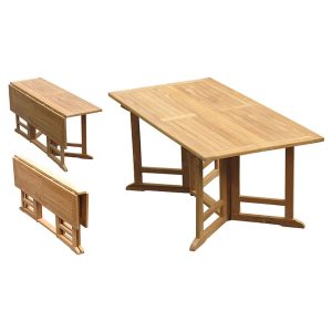 teak outdoor folding table