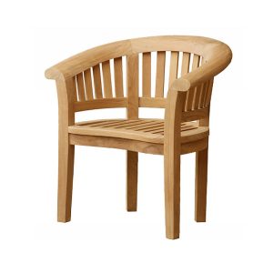classic teak outdoor seating featuring armchair