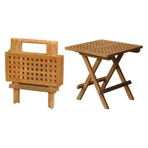 teak outdoor folding table
