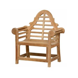 classic teak outdoor seating featuring armchair