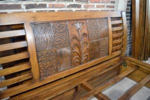 bed carving detail