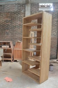 teak bookcase