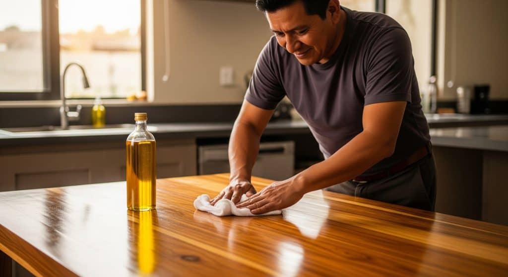 How to Care for Indoor Teak Furniture: Simple Tips That Keep It Looking Beautiful 4 oiling teak dining table