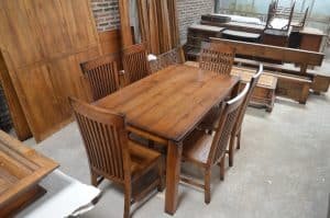 teak dining table set