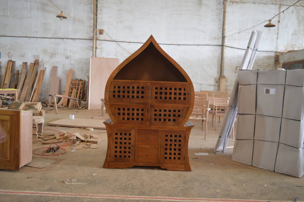 teak display cabinets