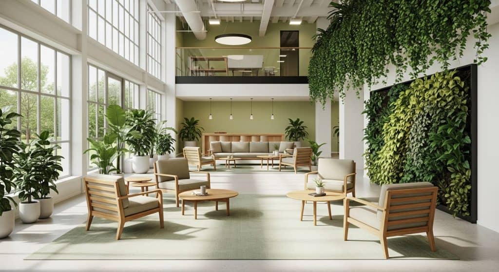 biphilic modern office lobby biophilic principles