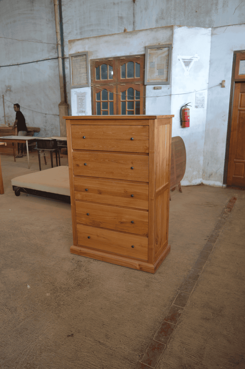teak chest of drawers