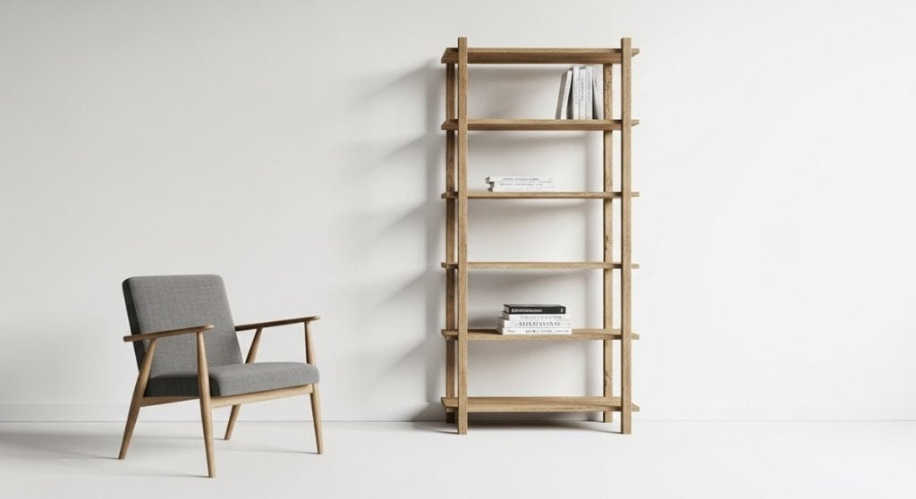 geometric teak bookcase modern teak bookcase