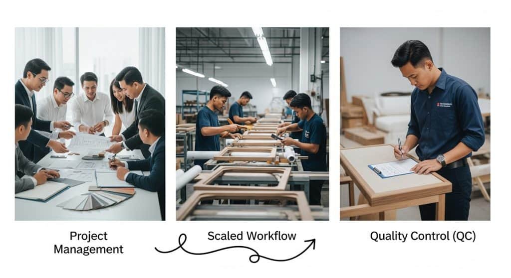 large scale furniture manufacturing