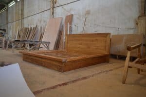 solid teak bed