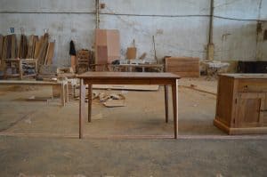 teak writing desk