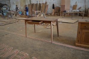 teak writing desk