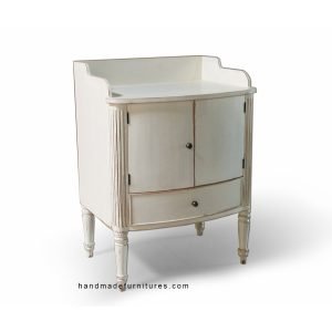 Antique bedside with door