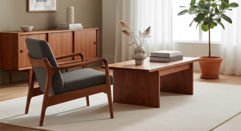 mid-century modern teak furniture