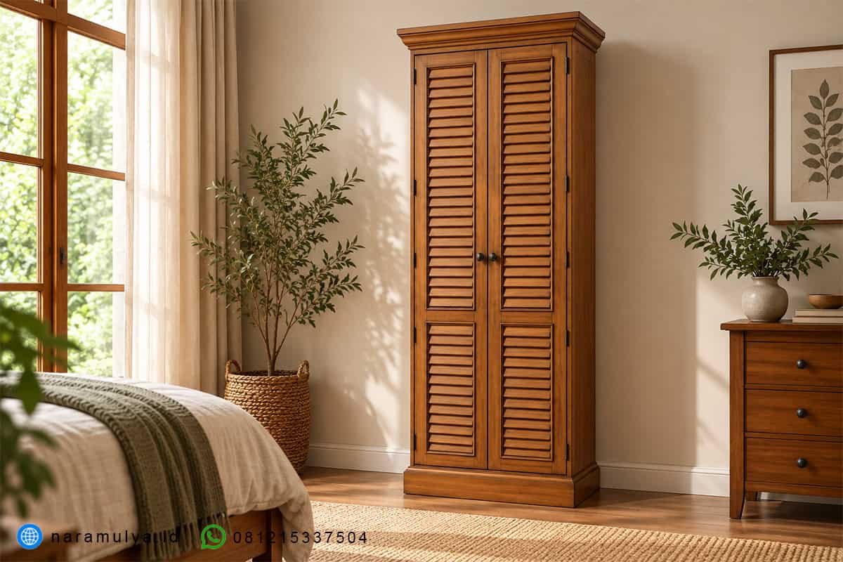 Gambar Almari Pakaian Minimalis 1 Pintu Teralis
