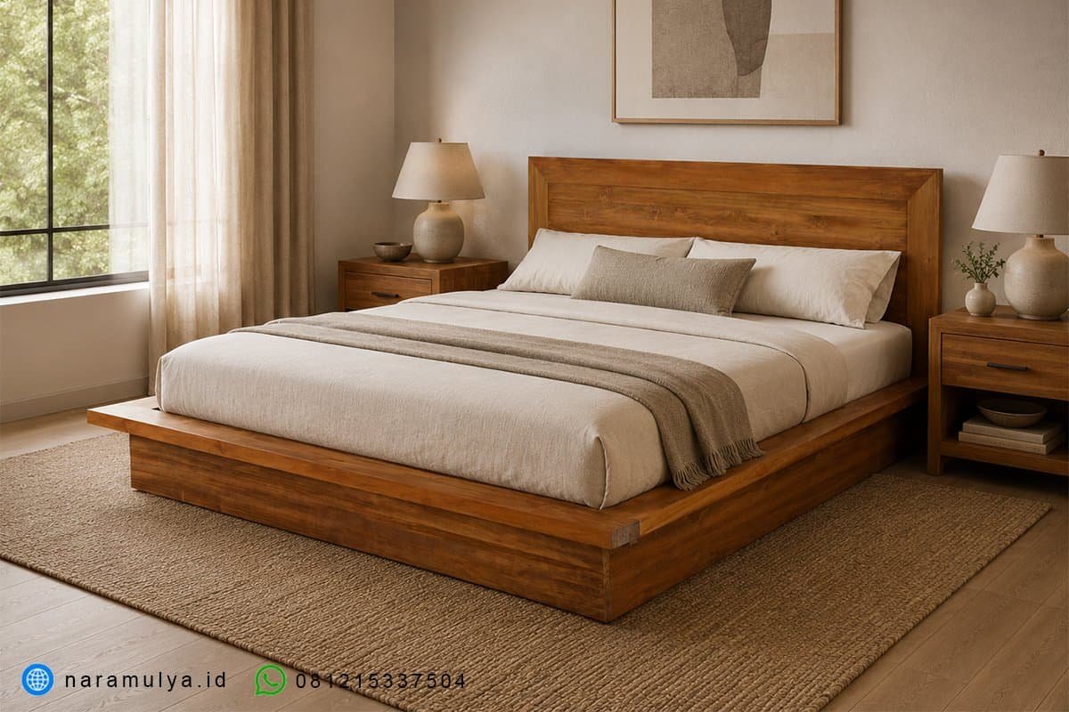 gambar tempat tidur jati