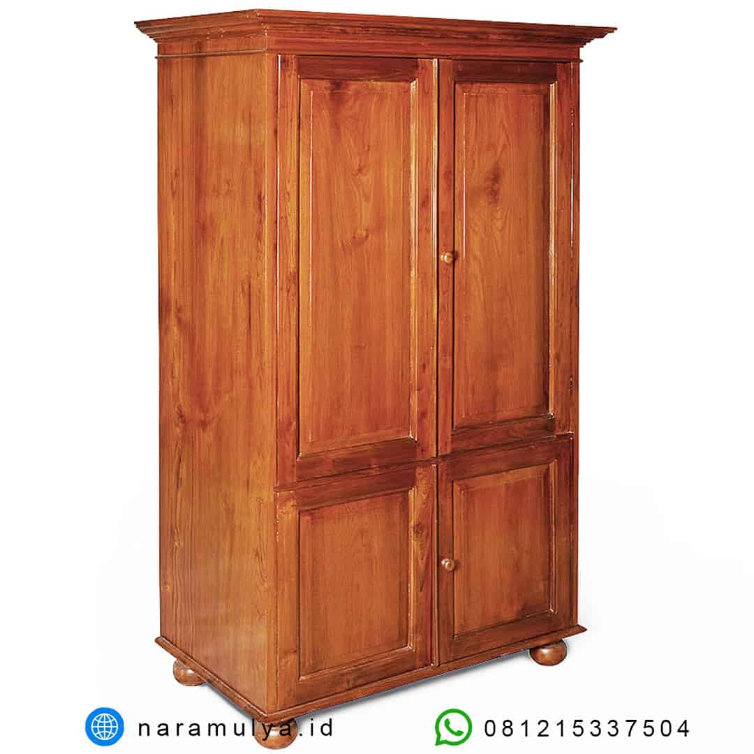 lemari pakaian jati klasik pintu geser