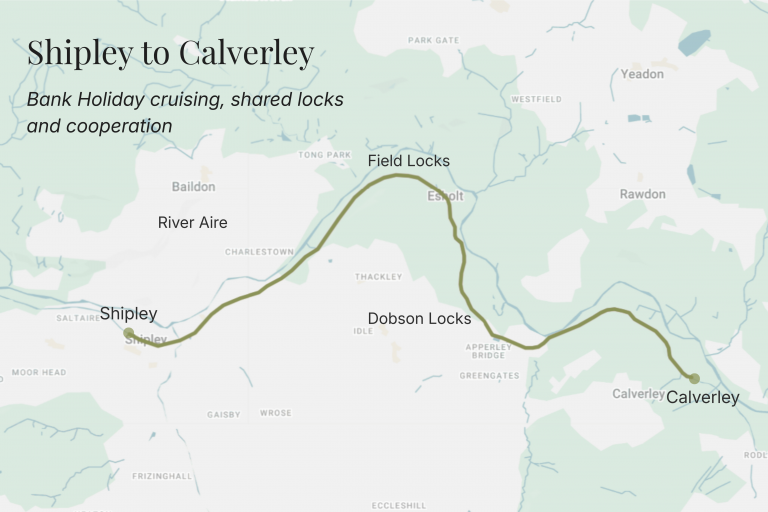 Shipley to Calverley Map