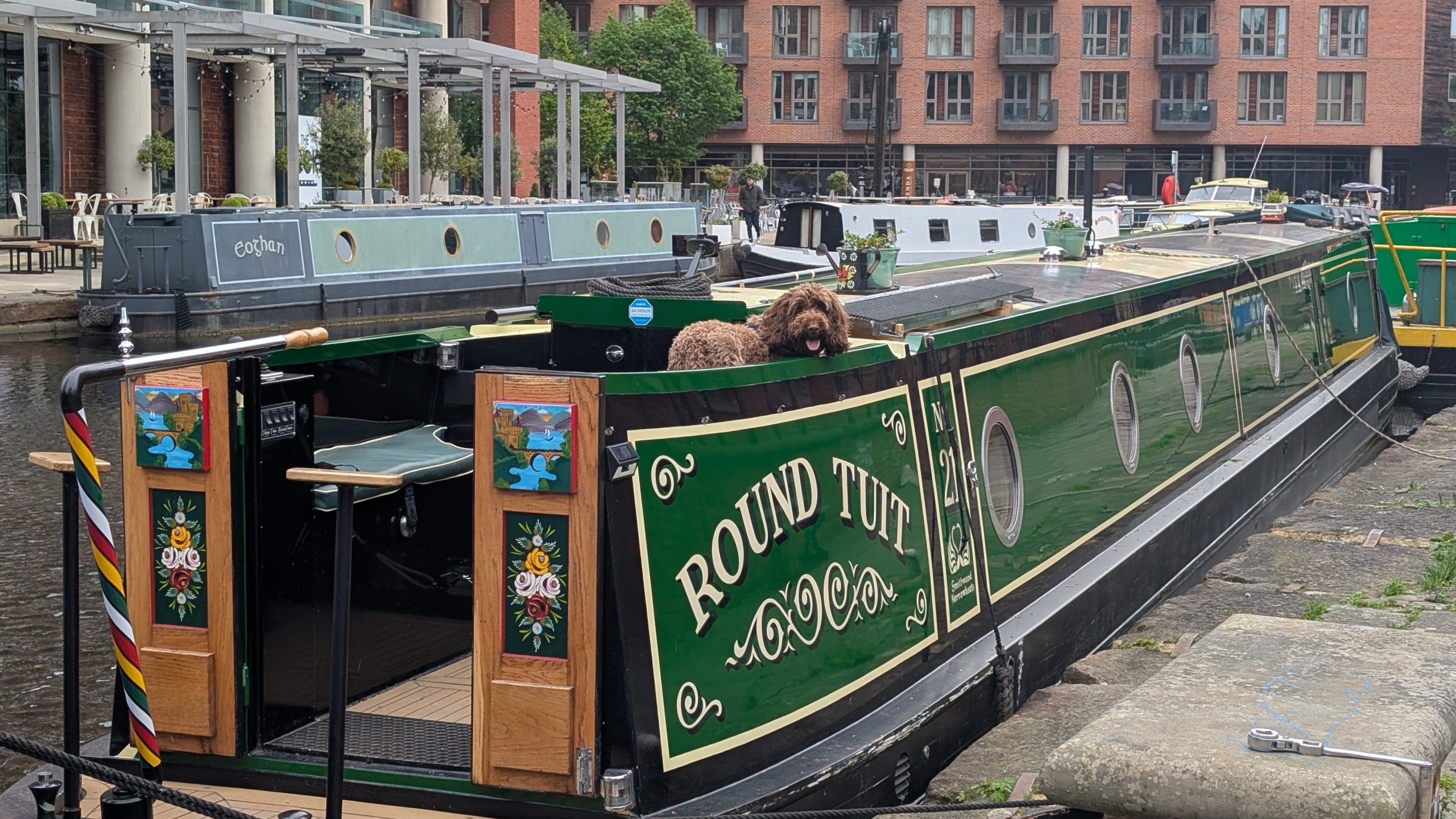 Boat Moored in Leeds City Centre