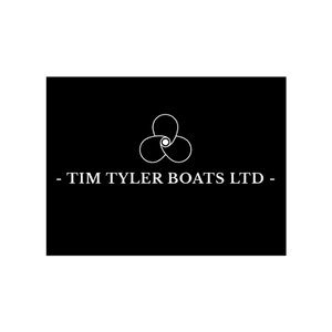 Tim Tyler Boats Ltd logo with a black background and white text.