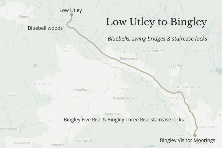Low Utley to Bingley Map