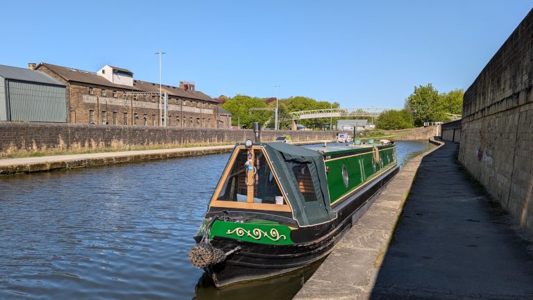 A Narrowboat Below the Bingley Locks