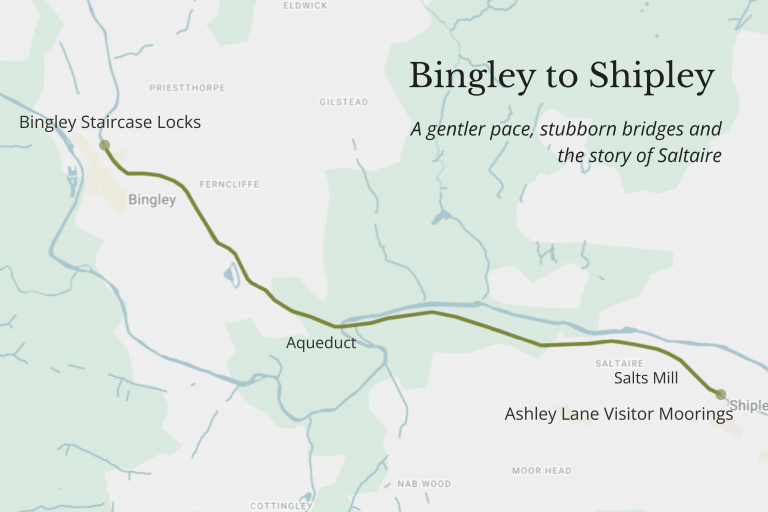 Bingley to Shipley Map