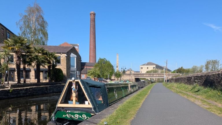 A Narrowboat Moored in Shipley