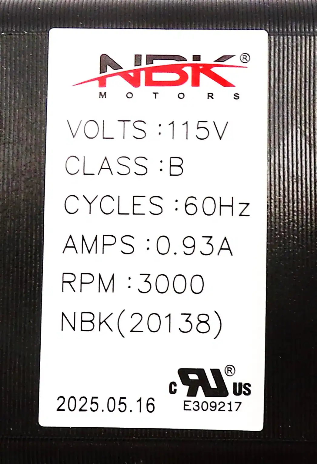 NBK-20138 BLOWER MOTOR, EXHAUST - Image 4