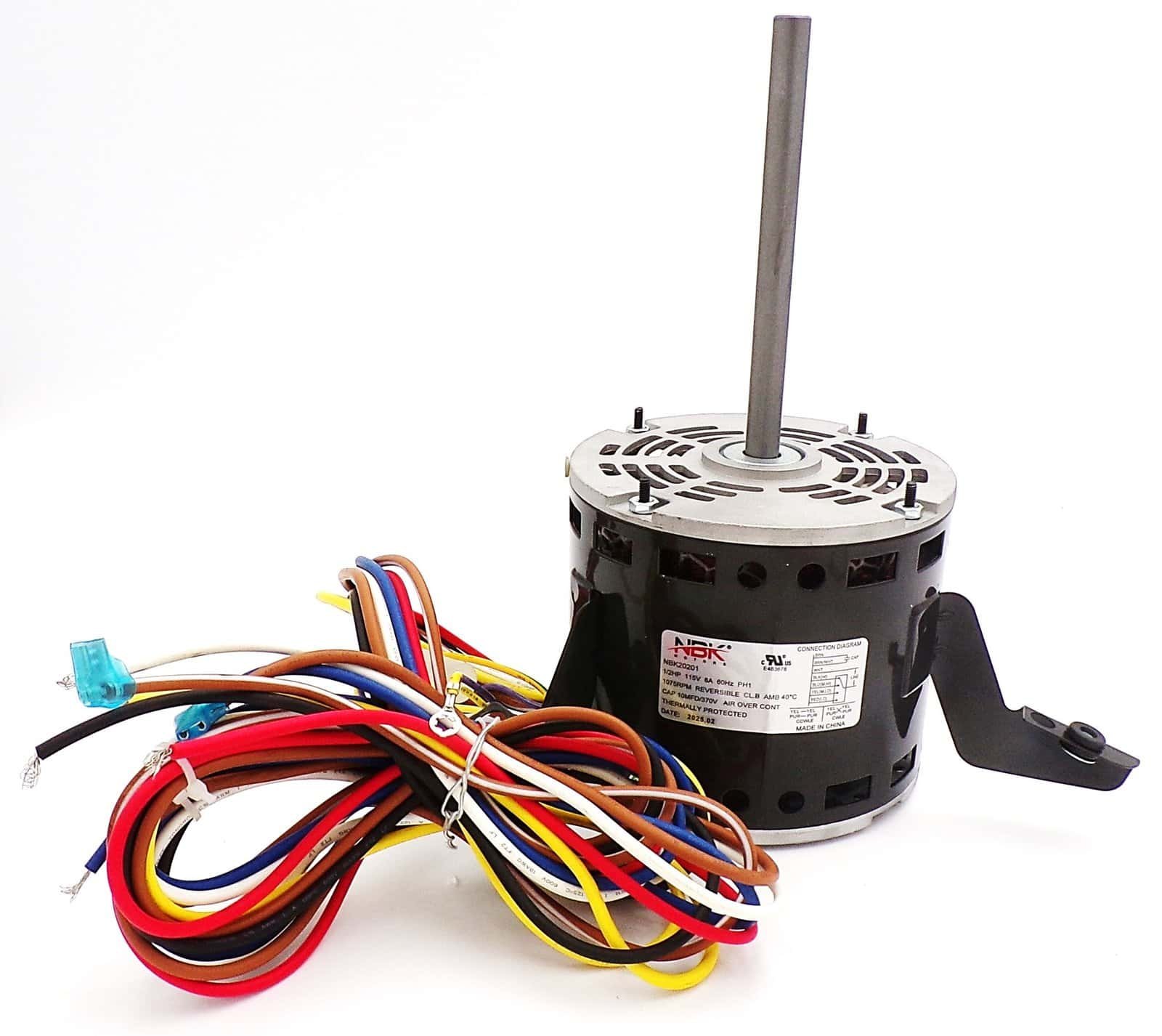 NBK-20201 BLOWER MOTOR 1/2 HP 115V, 1075 RPM