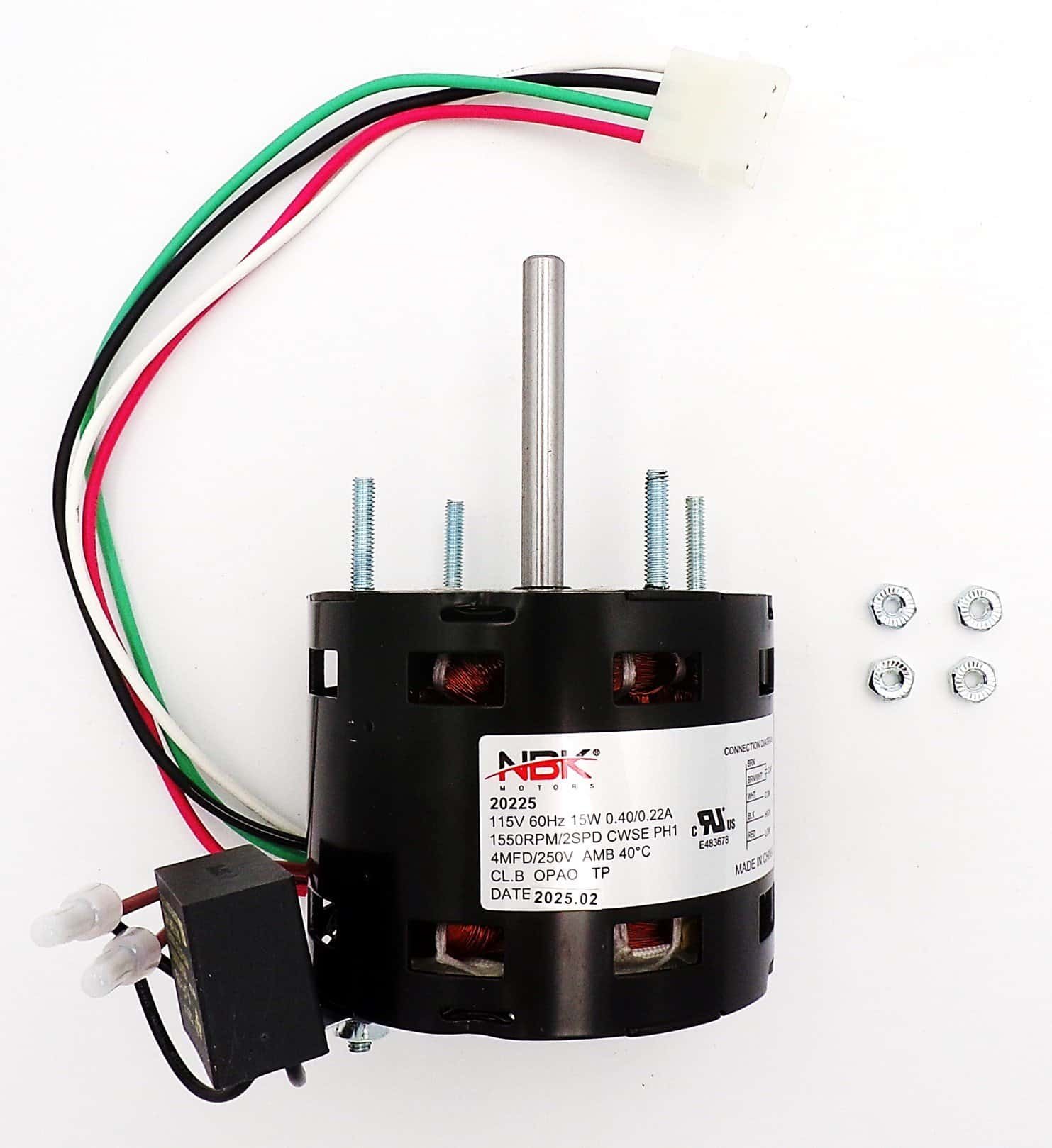 NBK-20225 DRIVE MOTOR D1100 115V 2-Speed 1550/900 RPM 1/50 HP