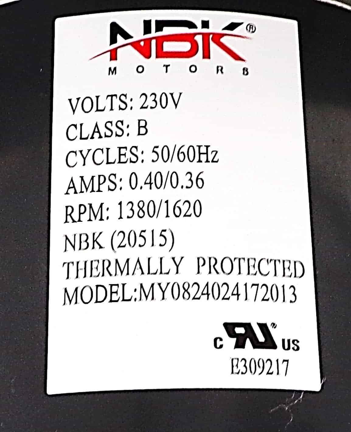 NBK-20515 BLOWER MOTOR 230V - Image 4
