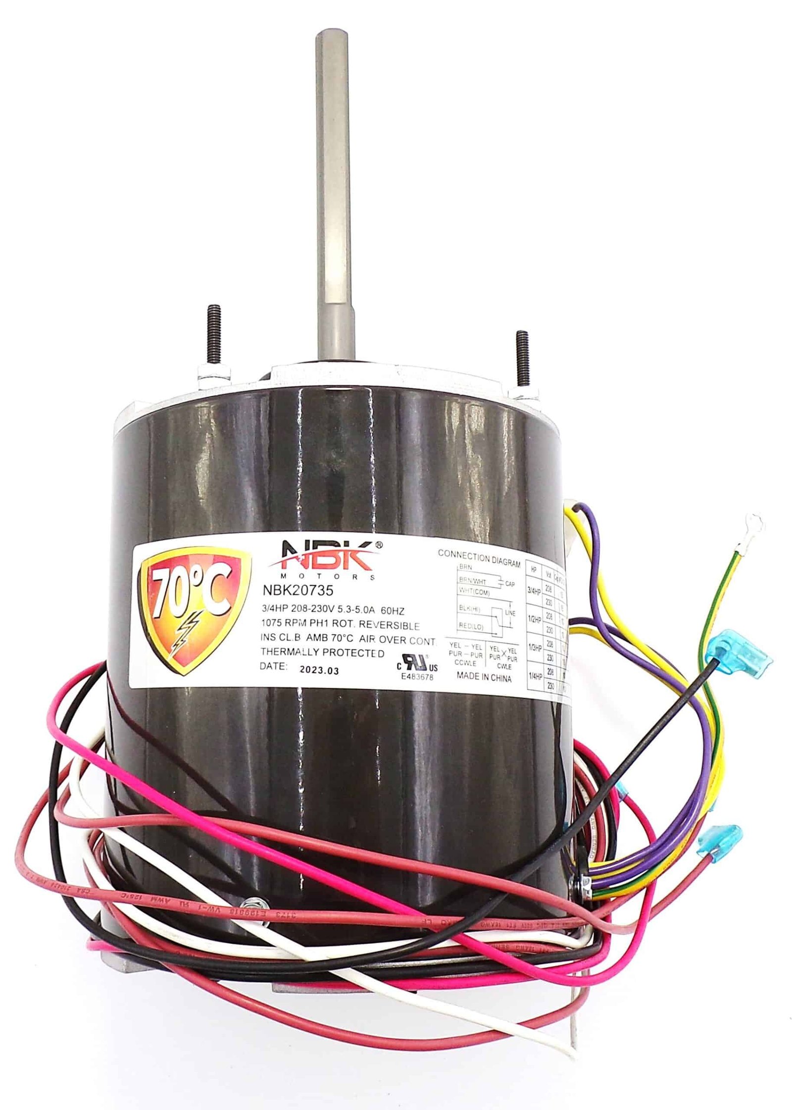 NBK-20735 CONDENSER MOTOR 208-230V, 1075 RPM, 3/4-1/4 HP