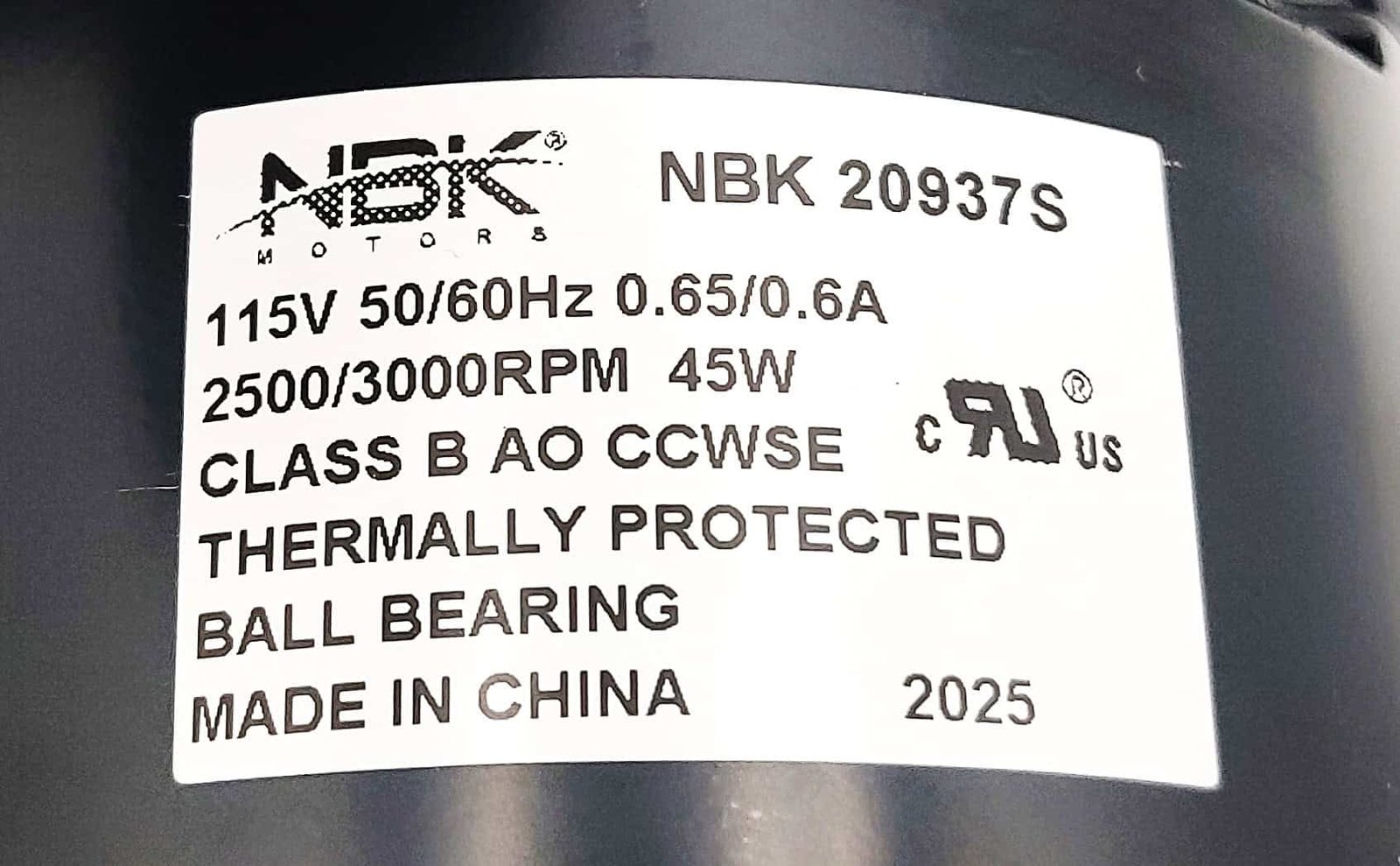 NBK-20937S INFLATION BLOWER - 60 CFM, 115V, W/AC CORD, UL - Image 3