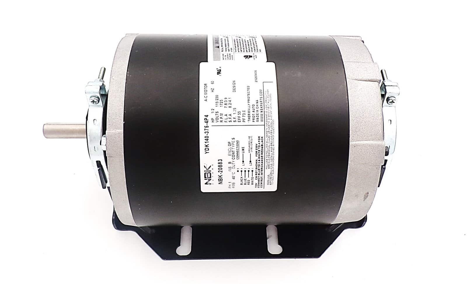 NBK-20883G FAN MOTOR 1/2 HP, 115/230V, 60HZ