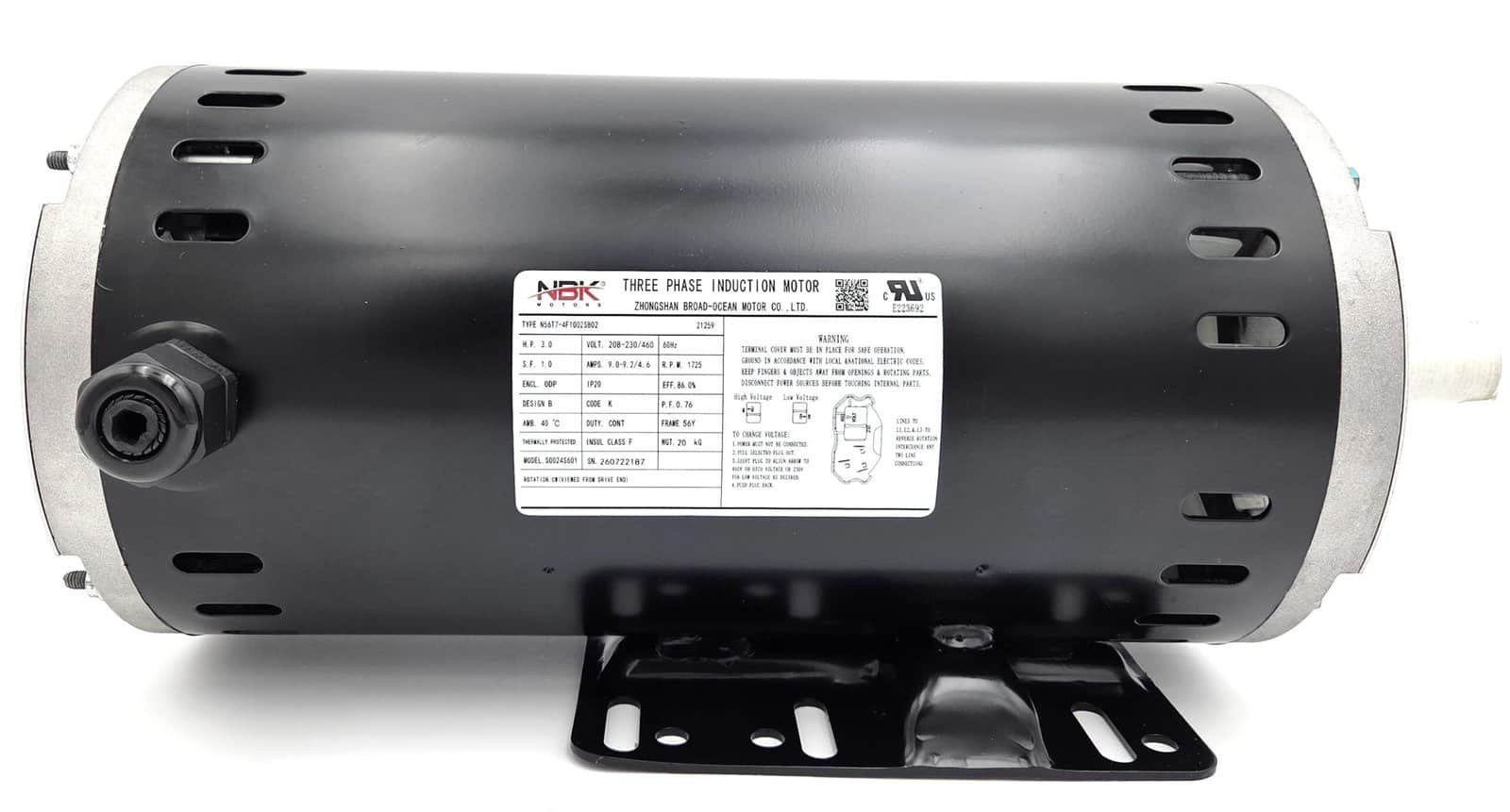 NBK-21259 MOTOR, 3 PHASE, 3 HP 208-230V/460, 1725 RPM
