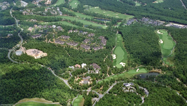The Pinehills in Plymouth, MA (View from helicopter)