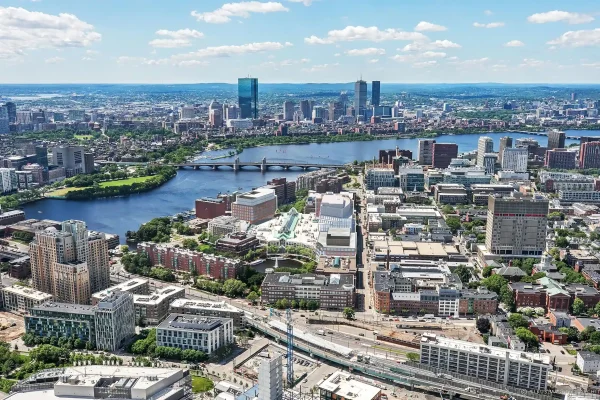 CambridgeSide in Boston, MA (View from helicopter)