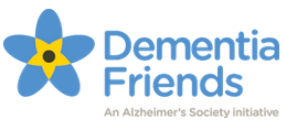 Dementia Friends logo representing Alzheimer's awareness and community support.