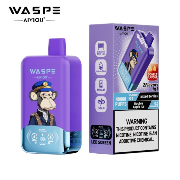 WASPE AIVIOU 40000 Mixed Berries/Double Apple Ice