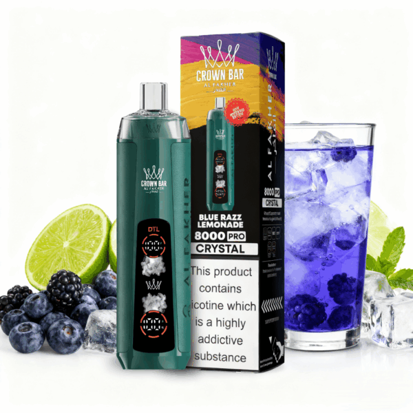AL Fakher 8000 Crystal Blue Razz Lemonade