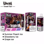 Uwin Tornado Triple 60000 Strawberry Ice/Summer Peach Ice/Grape Ice – Bild 3