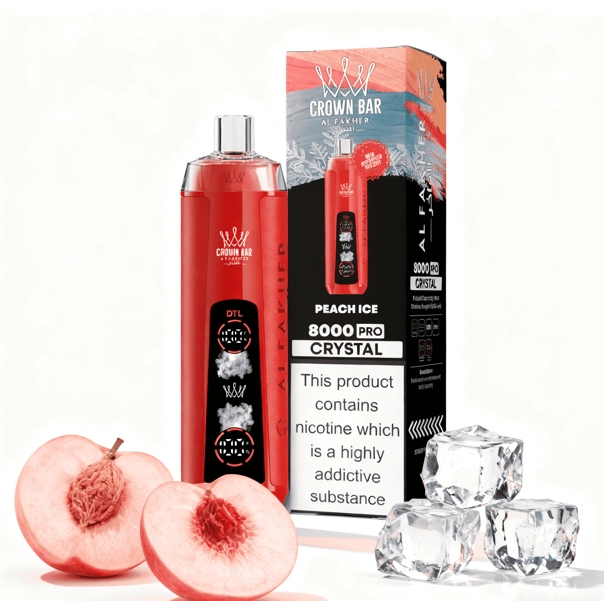 AL Fakher 8000 Crystal Peach Ice