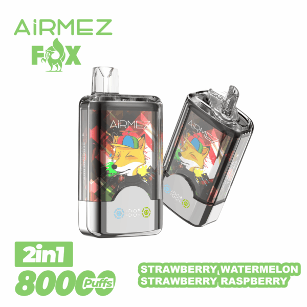 Airmez FOX 2 IN 1 80000 Strawberry Watermelon/Strawberry Raspberry