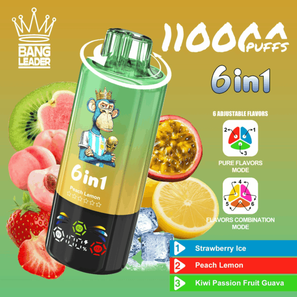 Bang Leader 110K Strawberry Ice/Peach Lemon/Kiwi Passion Fruit Guava